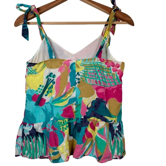 J Crew Skirt Outfit Size 0 P Petite Pink Blue Floral Halter Ruffled Blue Pink - Picture 5 of 16